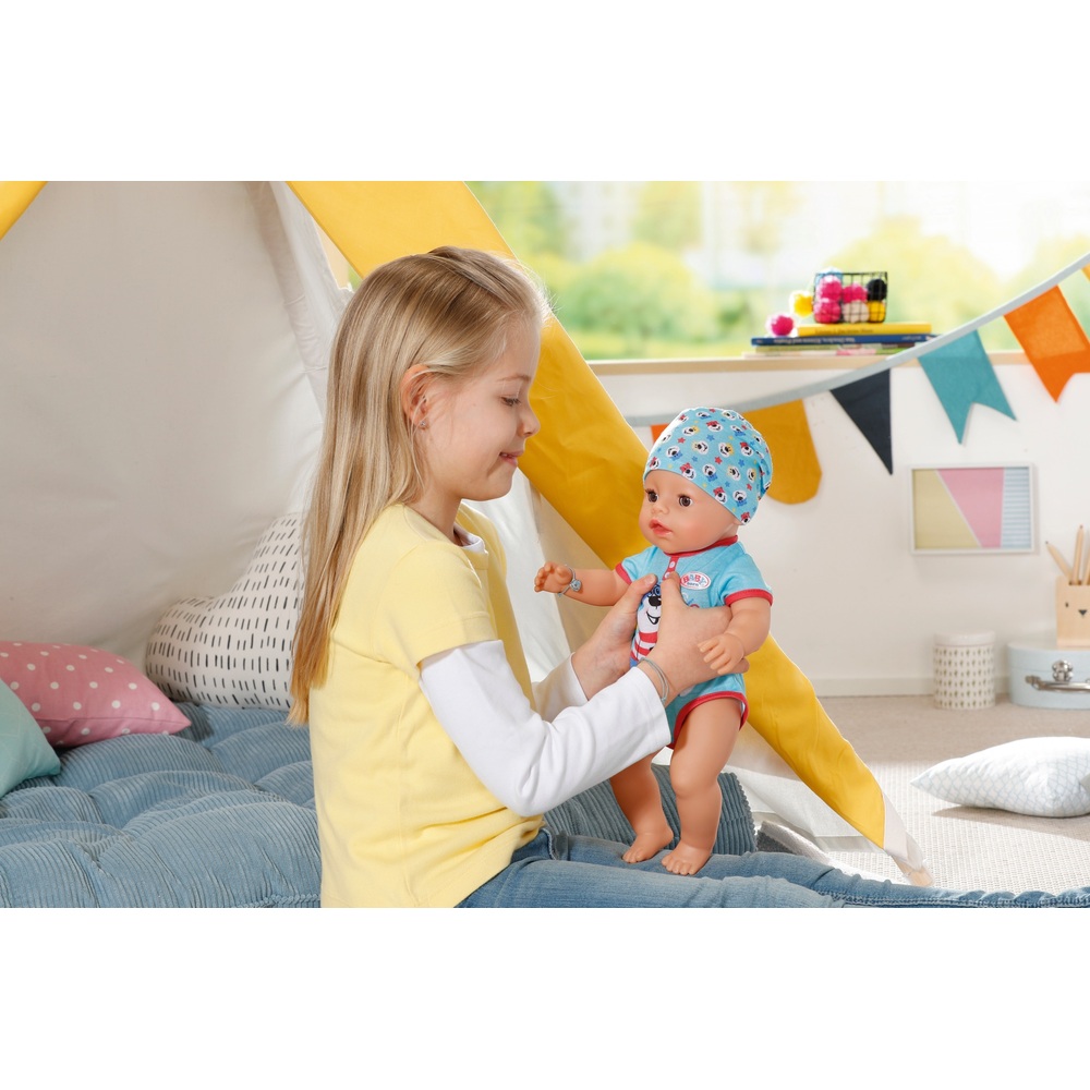 BABY born 43cm Magic Boy - Hellblaues Outfit