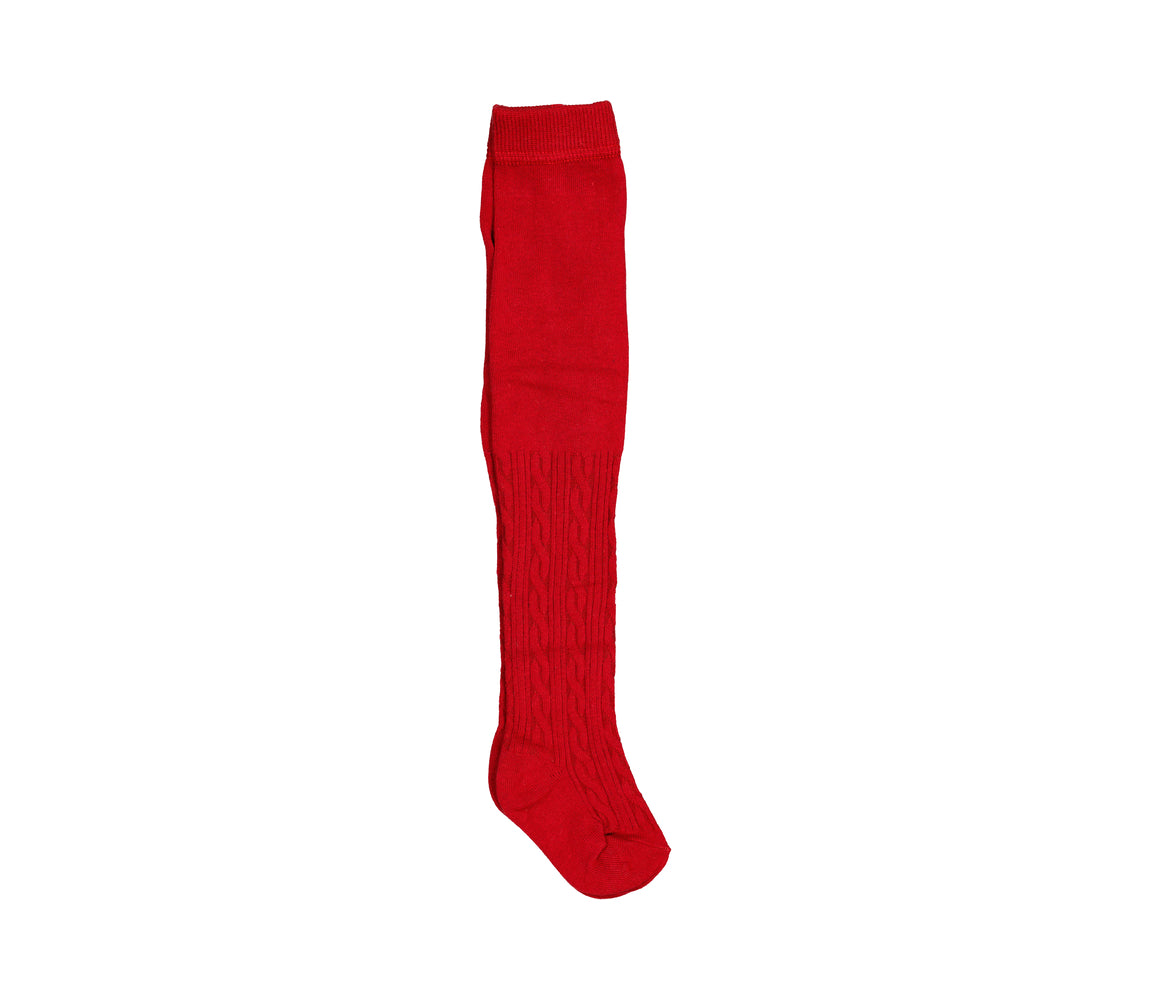Tights Cable, Strømpebukser - Hibiscus Red