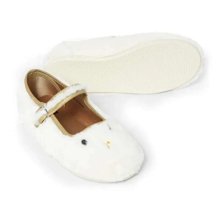 Bonton Chaussons Façon Fourrure Mia | Ecru