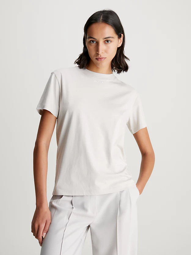 Camiseta de modelagem relaxada com micro logotipo