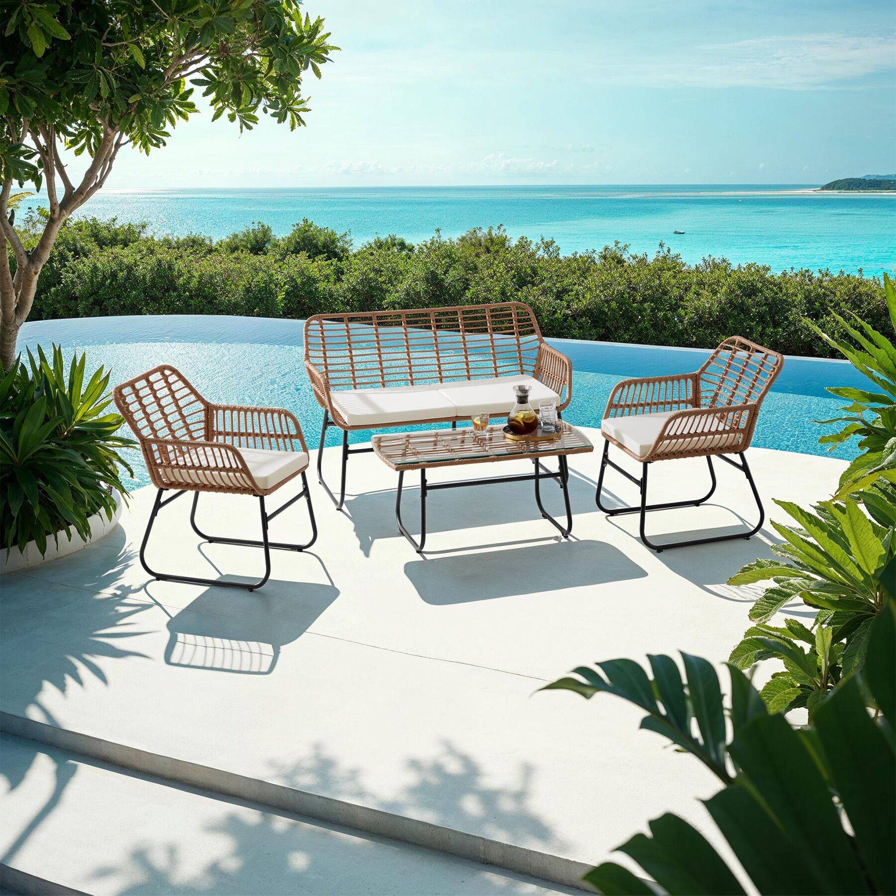 Rattan Sitzgruppe Molfetta XL