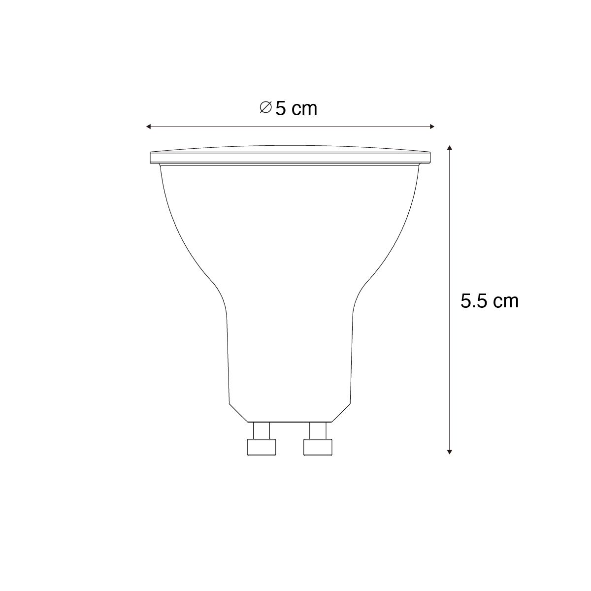 GU10 LED lamp schemersensor 3W 200 lm 2700K