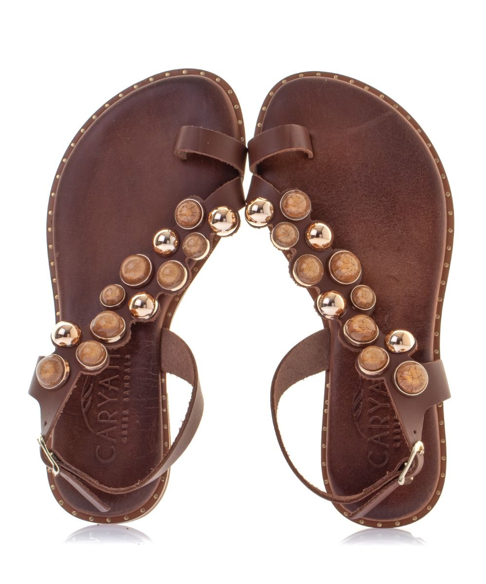 Caryatis Leather Sandals