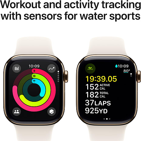 Apple Watch S10 Cell 46 mm S/M - Gold Titanium Sport Band