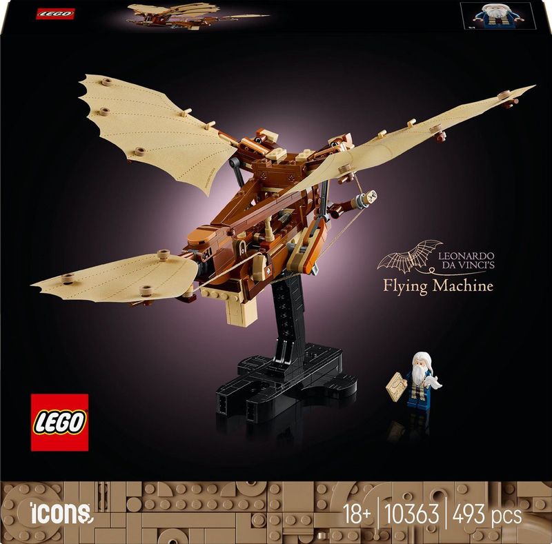 Lego - Icons Leonardo da Vinci Vliegmachine - Bouwset - Multicolor - Plastic