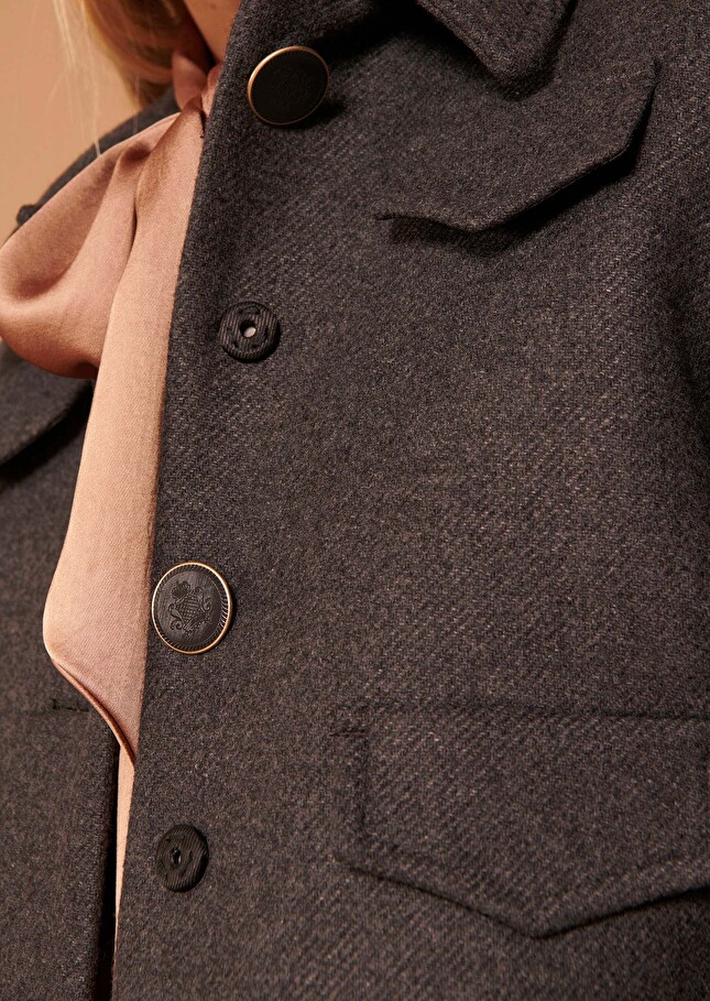 Manteau Maringris en drap caban