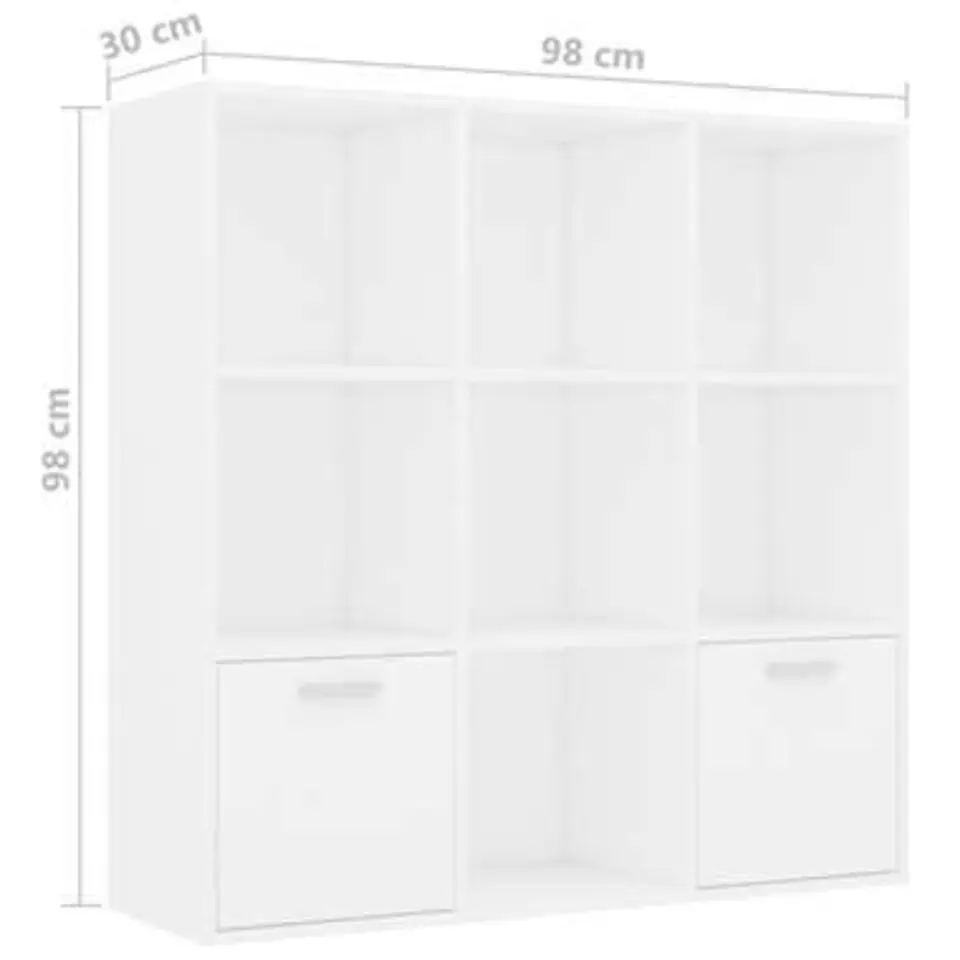 vidaXL - Boekenkast - Wit - Bewerkt hout