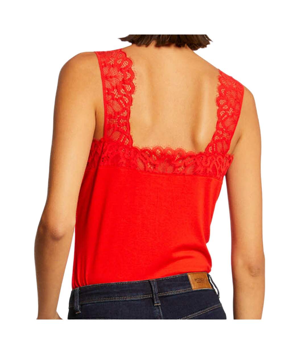Débardeur Dentelle Rouge Femme Morgan DNANA