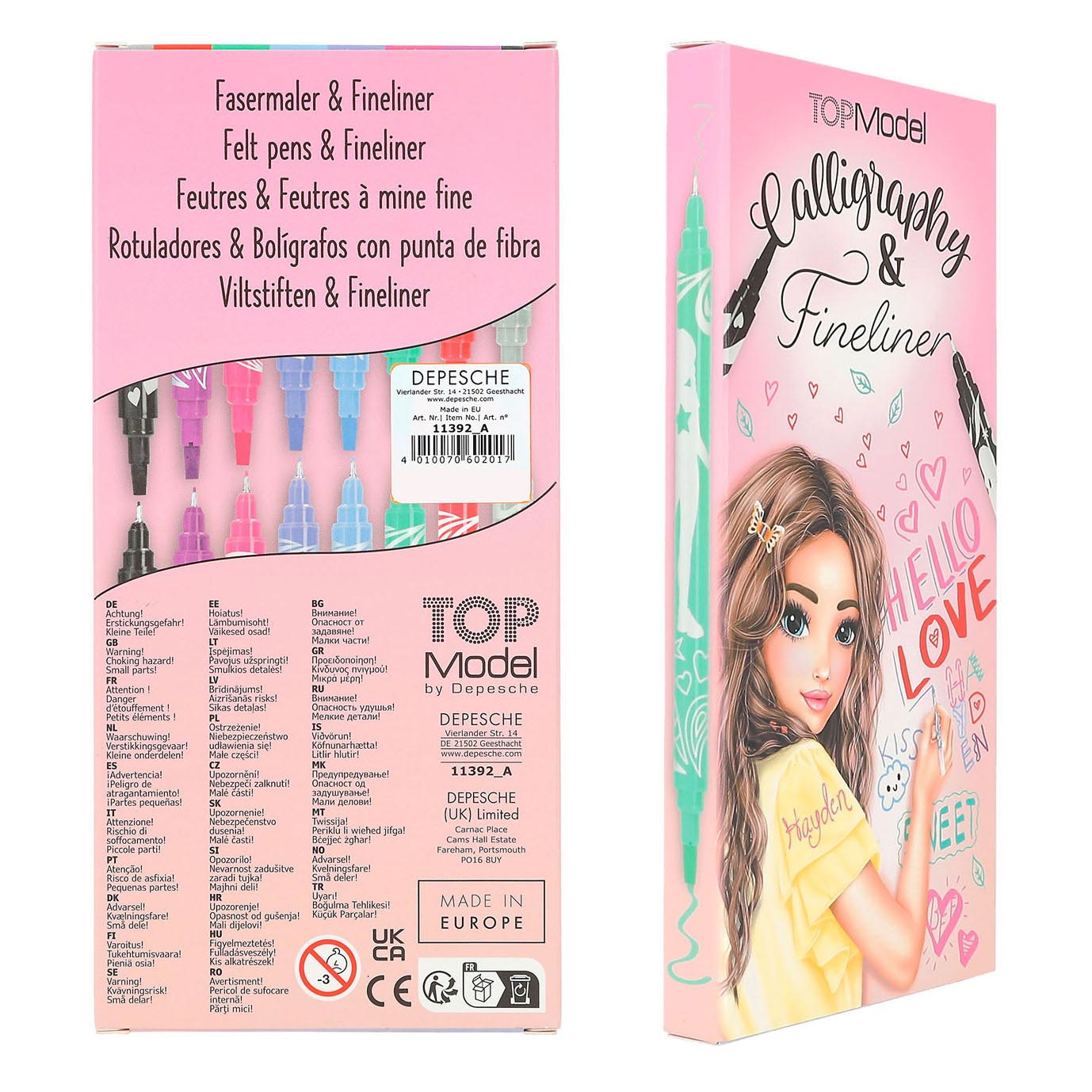 TOPModel Kalligrafeer en Fineliner Set