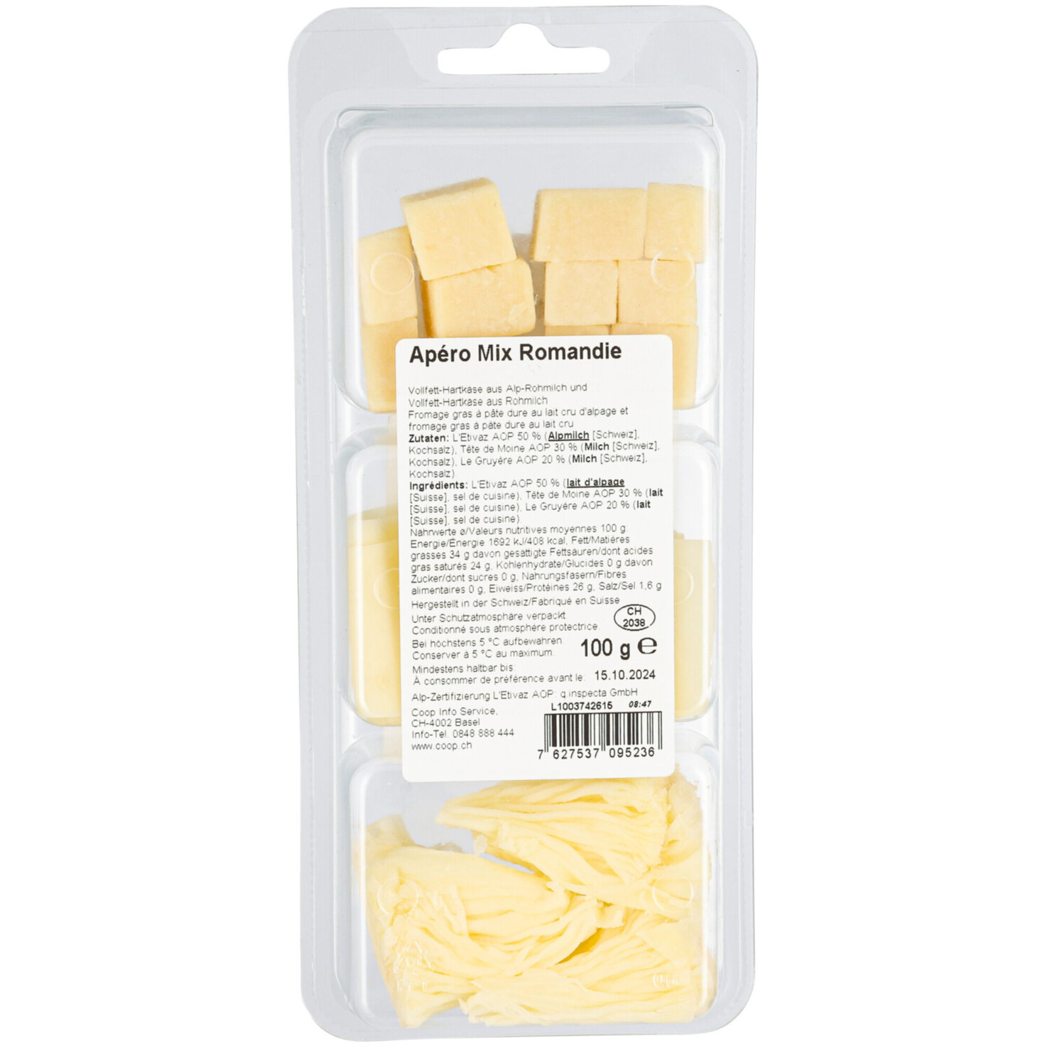 Le Gruyère Apéro Mix de la Romandie Tête de Moine AOP