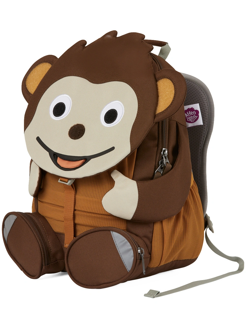 Kinderrucksack GROßER FREUND  AFFENZAHN (20x31x12) in braun