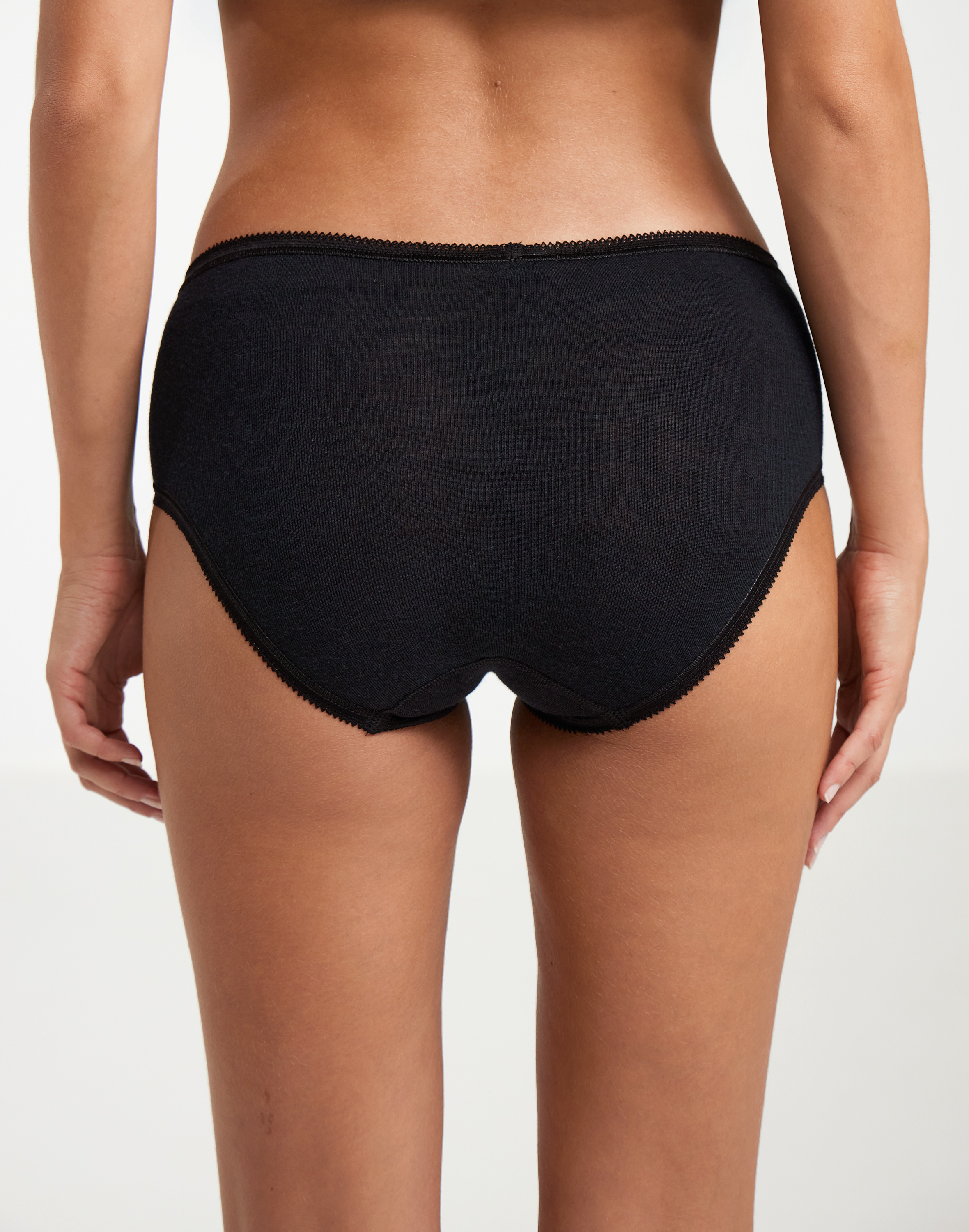 Tailleslips van merinowol voor dames in Zwart