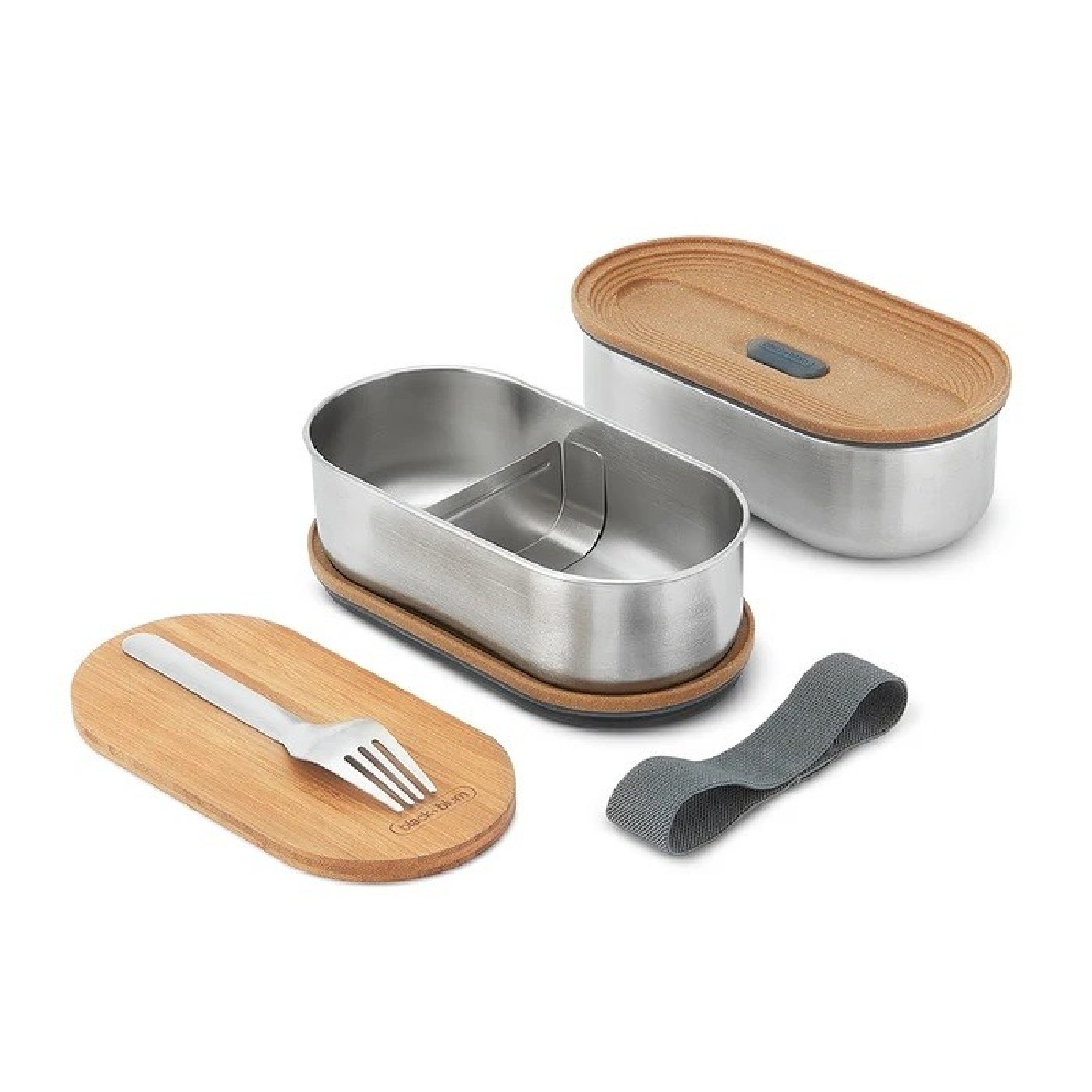 Black   Blum Lunchbox Double Bento Box Edelstahl