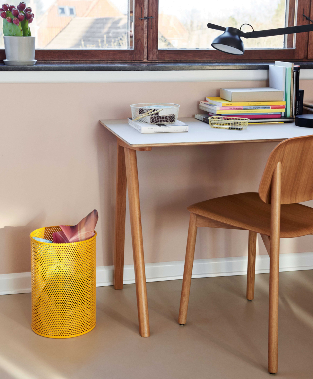 Hay Perforated Bin prullenbak L lichtgrijs
