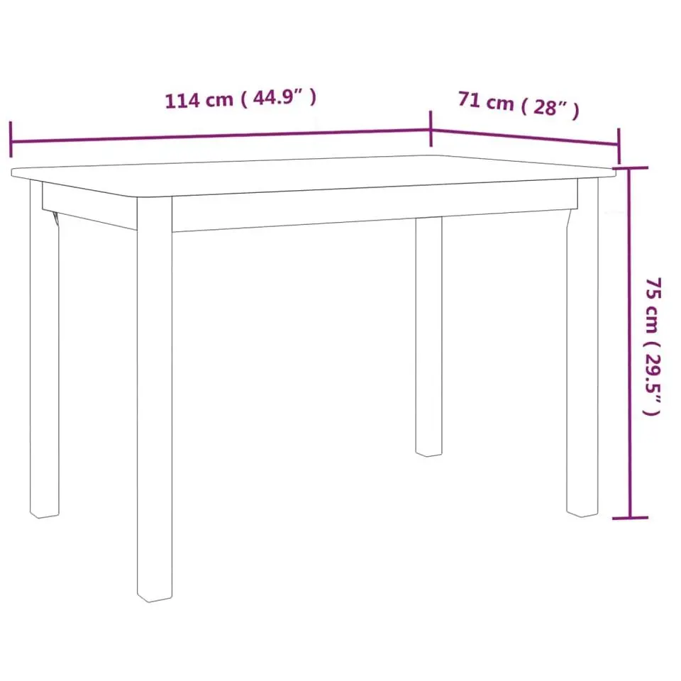 vidaXL - Eettafel - Wit - Hout