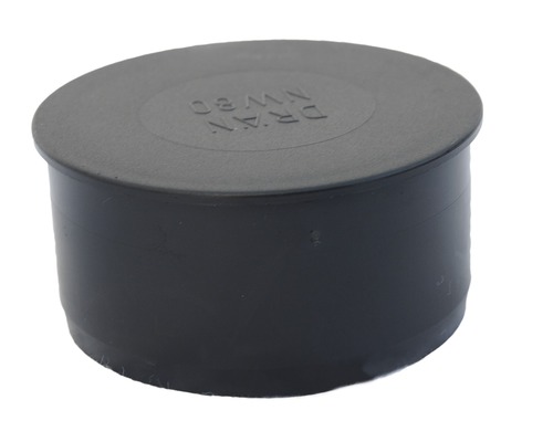 Afdichtstop voor afvoerbuis NW 80 mm, zwart, rond