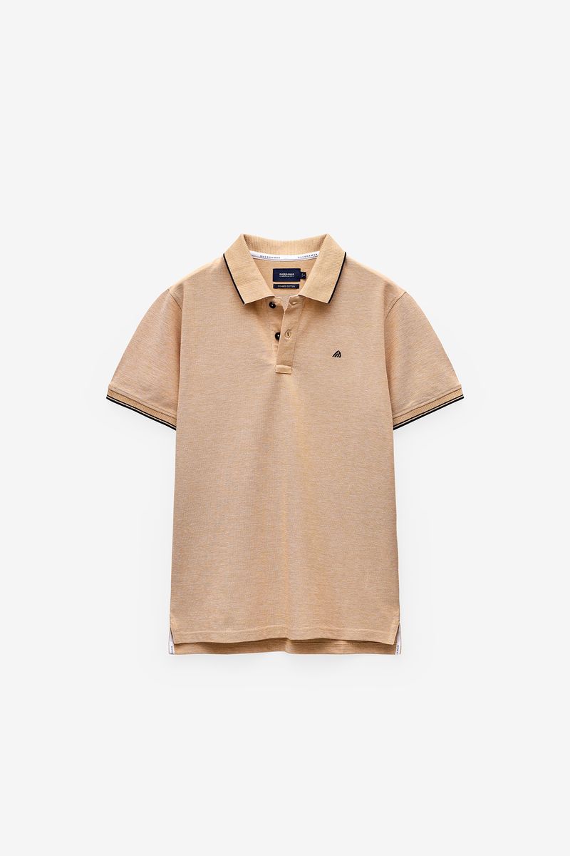 POLO PIQUET COM EFEITO OXFORD