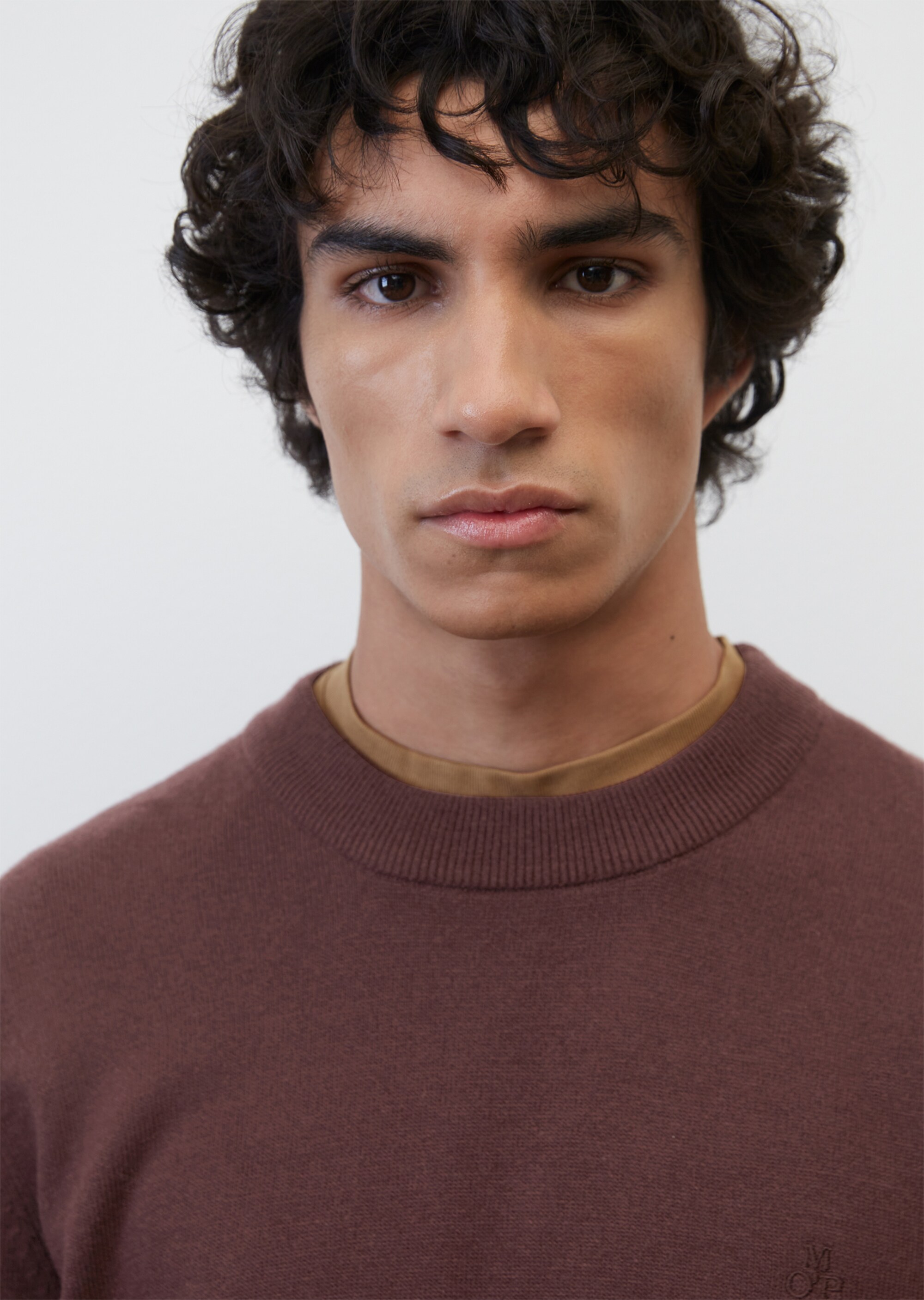 Rundhals-Pullover regular aus softem Bauwolle-Schurwolle-Mix