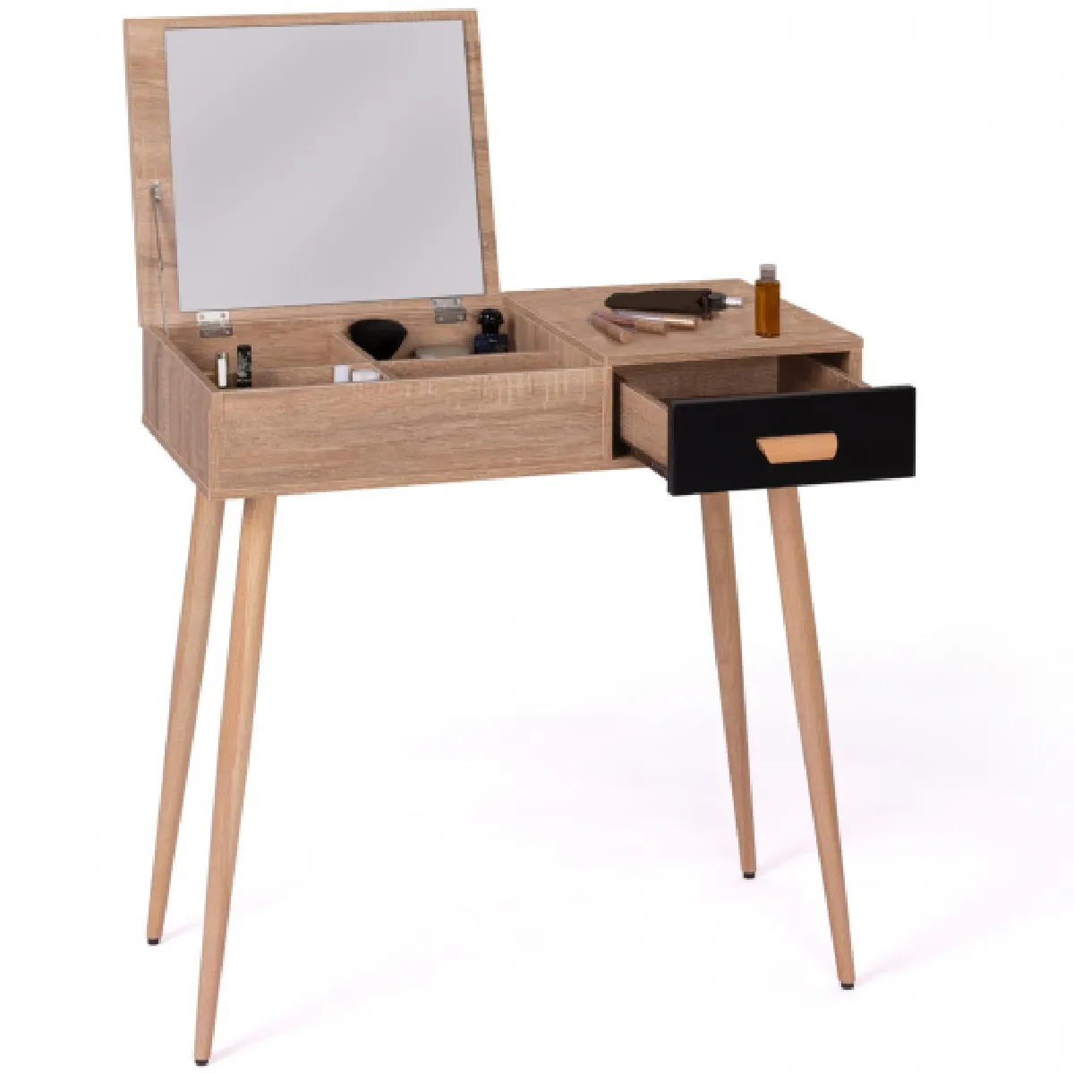 Idmarket Market Coiffeuse Lisa Rabatable Noir