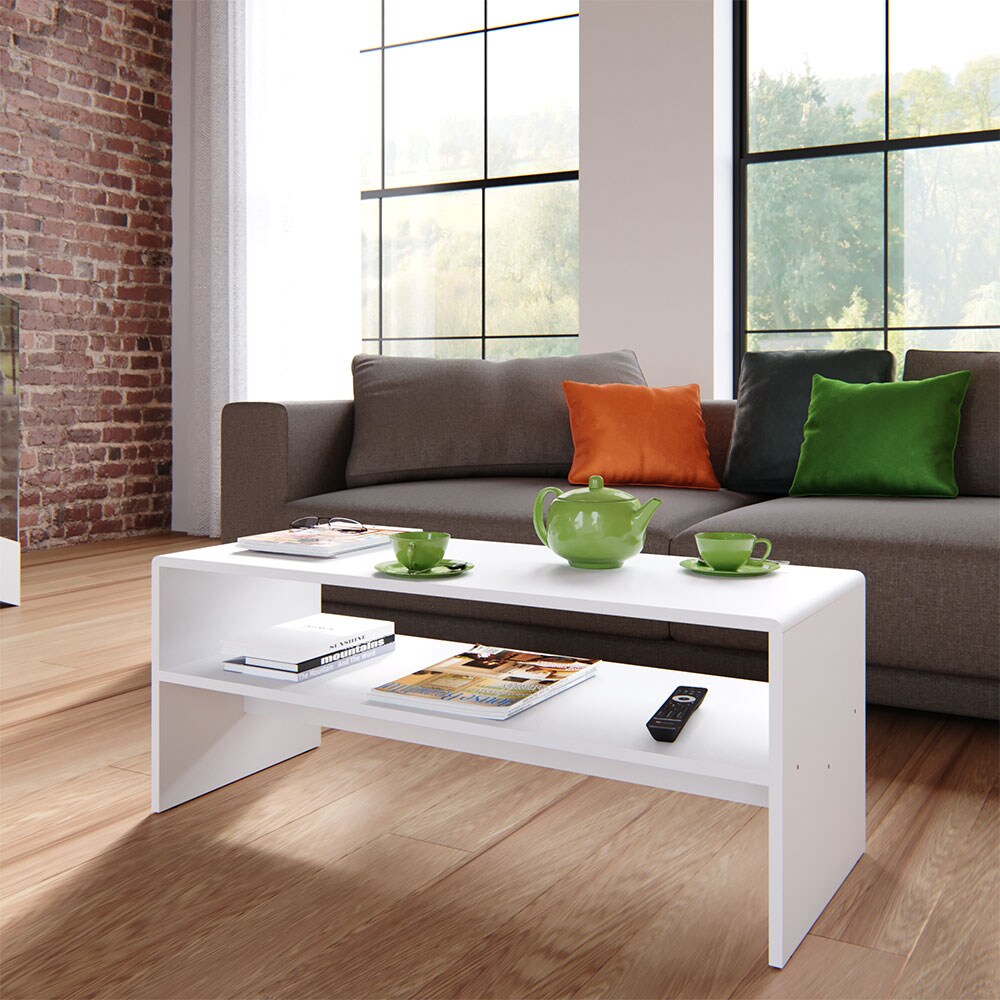 VICCO Couchtisch Weiß Wohnzimmer Sofatisch Kaffeetisch Beistelltisch Tisch