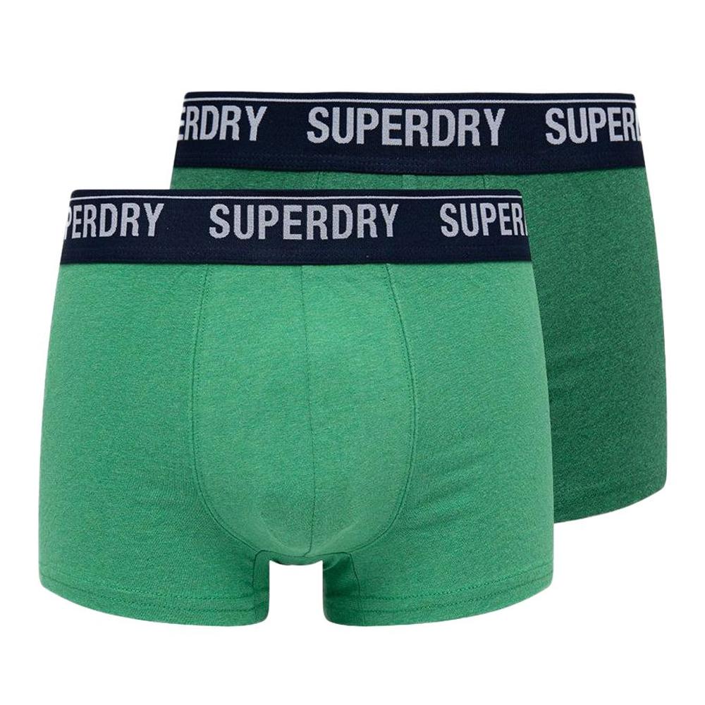 Superdry Lot x2 Boxers Vert Homme Superdry M3110346A