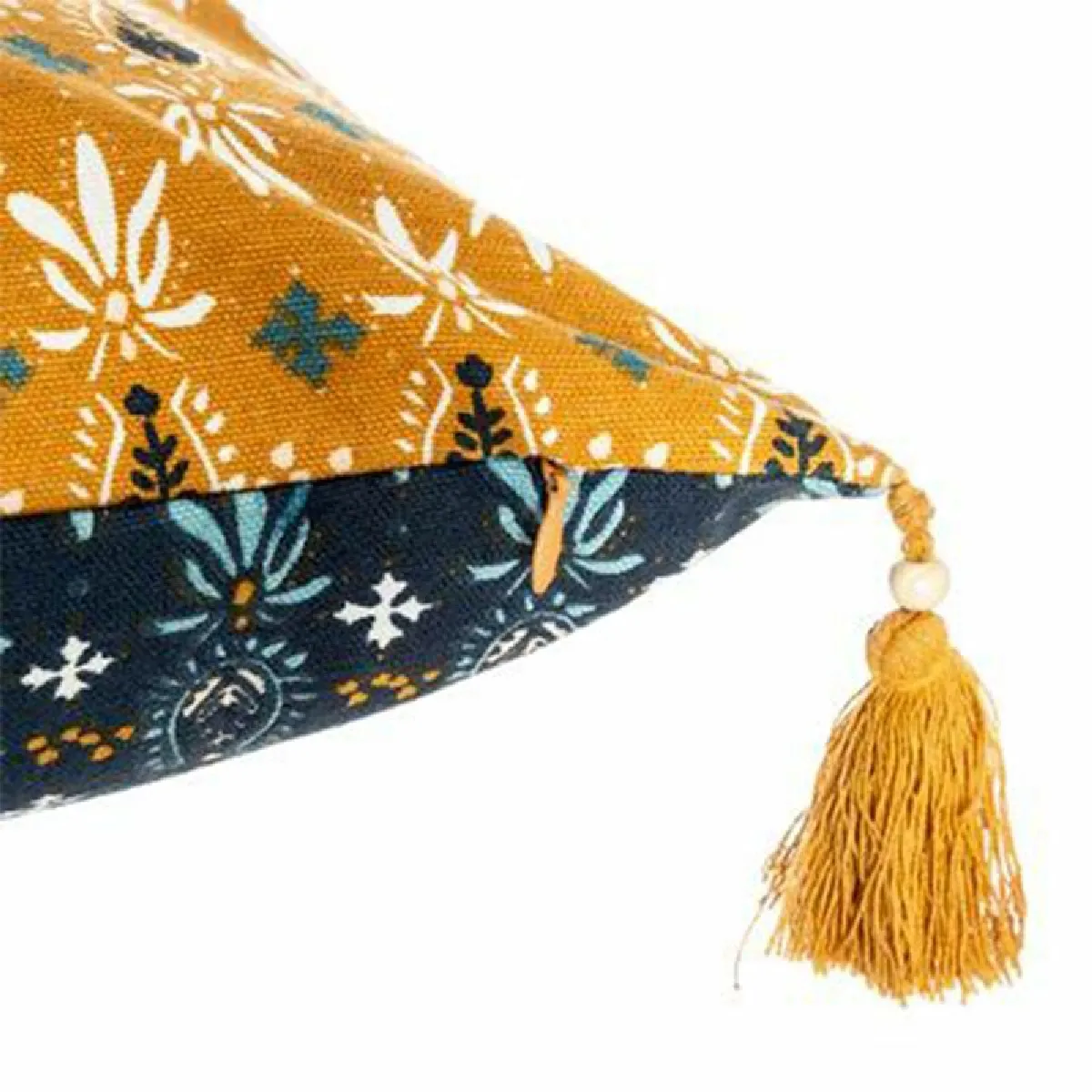 Housse de Coussin Exotiq Bleu & Jaune 40x40cm