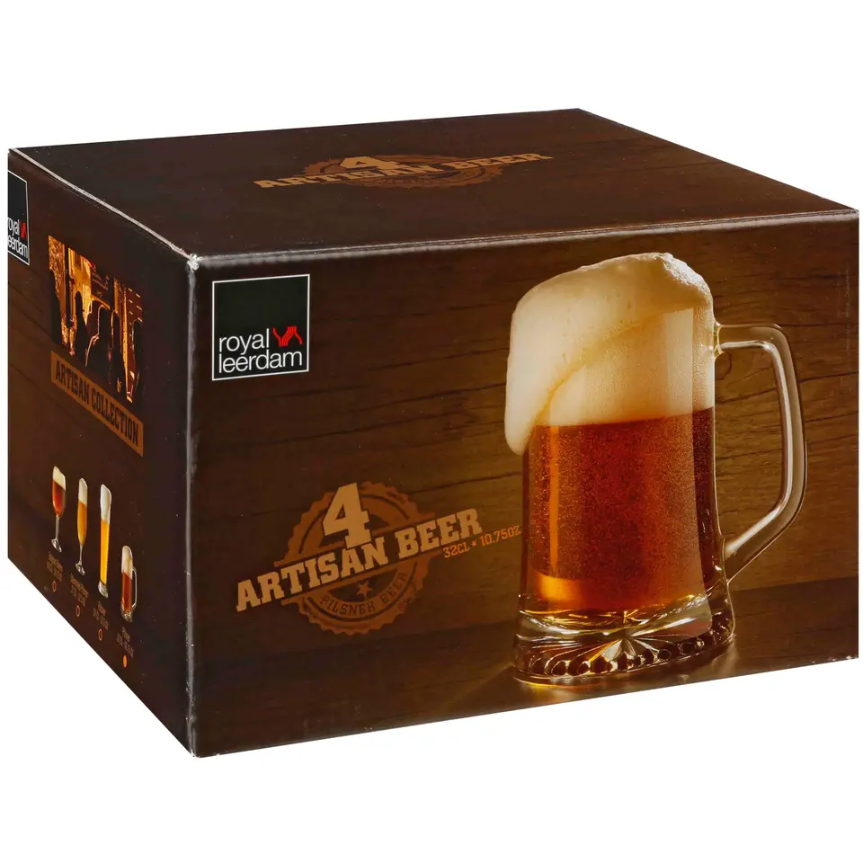 Secret de Gourmet Bierglazen - 4x stuks - bierpullen - 320 ml