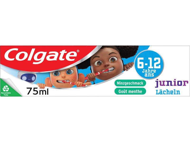 Colgate Zahnpasta Kids Junior Lächeln 75 ml Zahnpflege sorgt für maximalen Kariesschutz