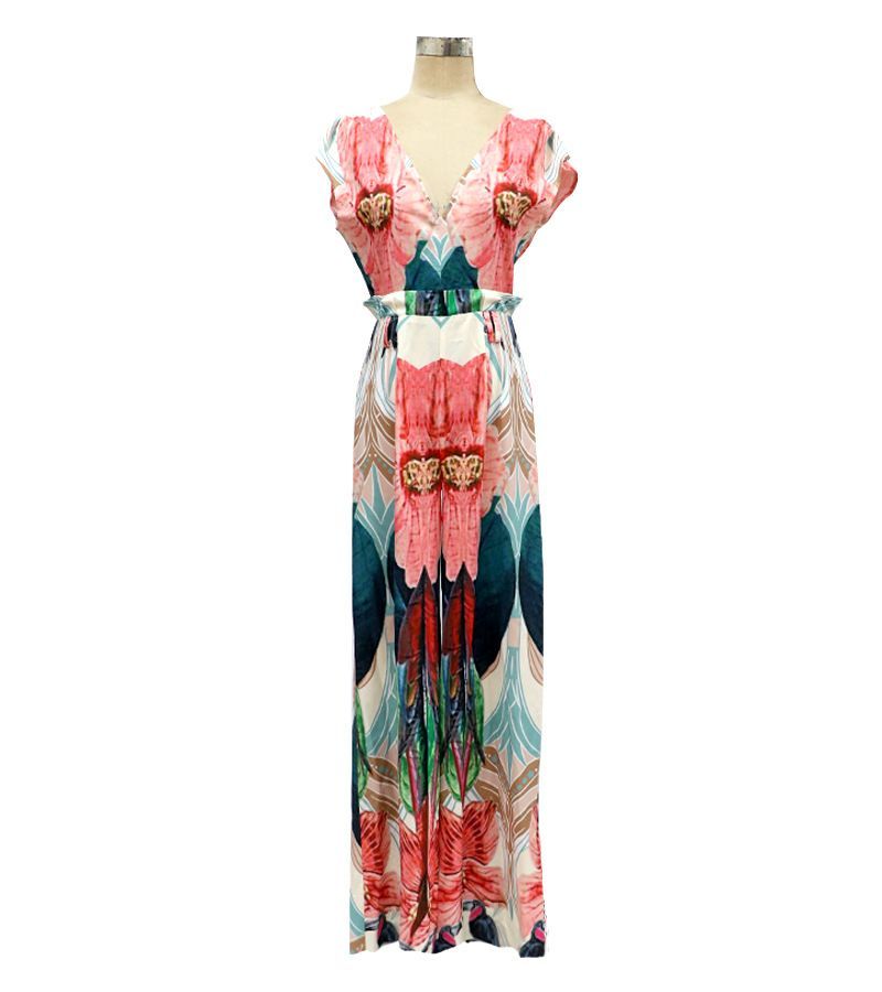 Grizelda - Mouwloze jumpsuit met print