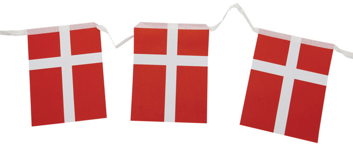 Guirlande m/8 stk. flag papir