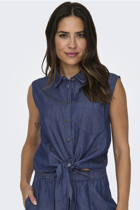 Jacqueline de Yong blauwe dames blouse