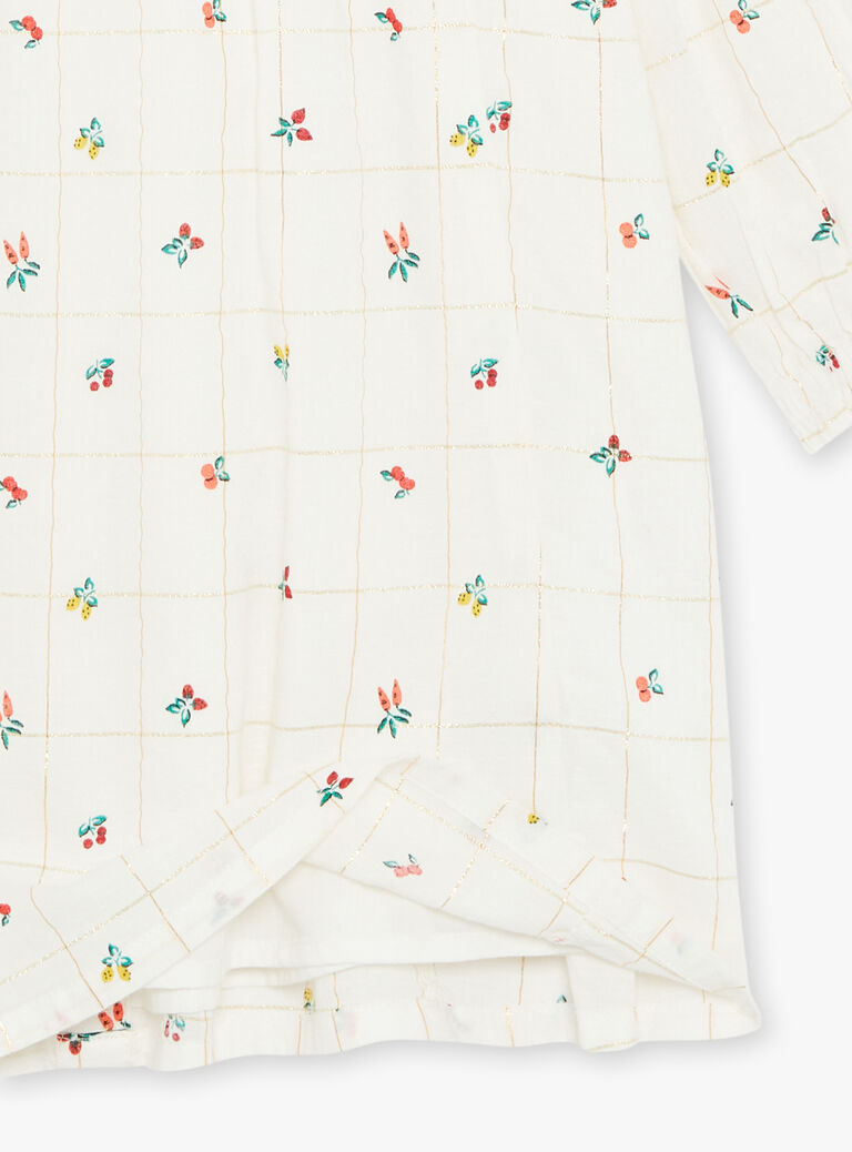 Robe écrue à volants