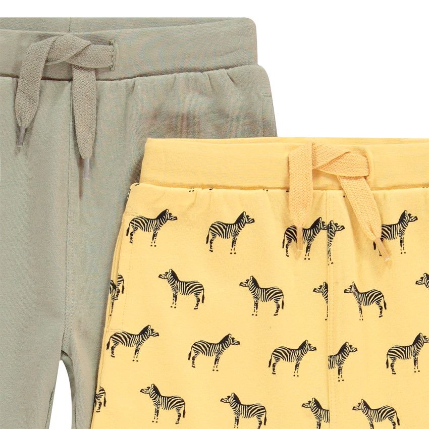 Lot de 4 bermudas en maille pour bébé garçon - Jaune