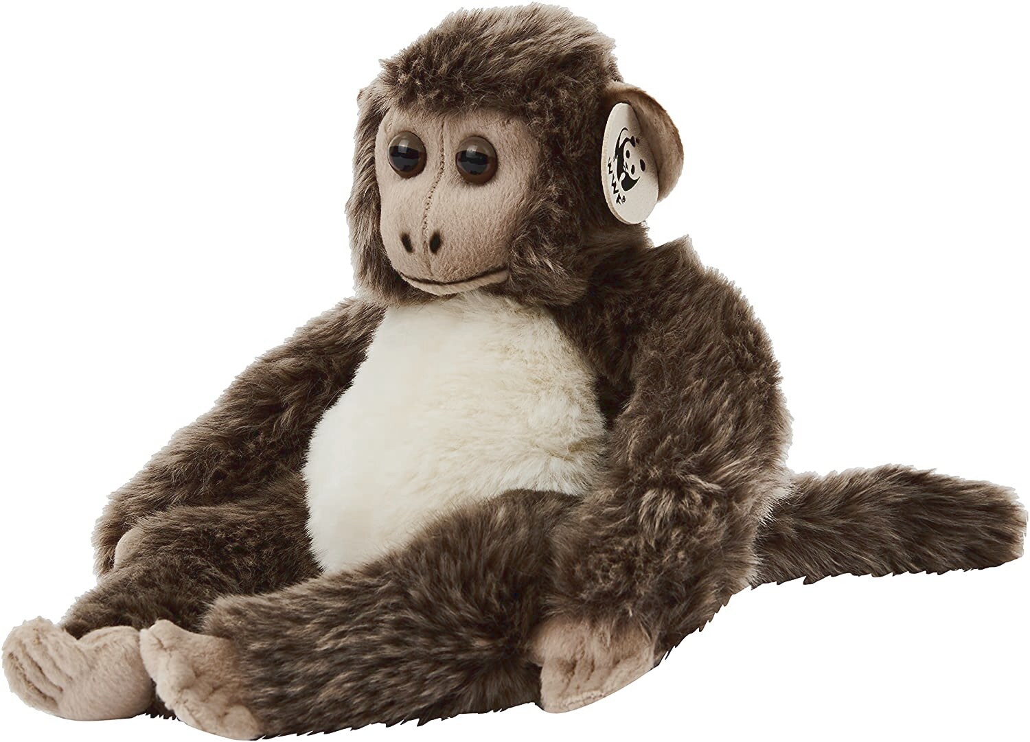 WWF Plüschtier - Affenbaby graubraun (23cm) Plüschtier Kuscheltier lebensecht Affe Äffchen