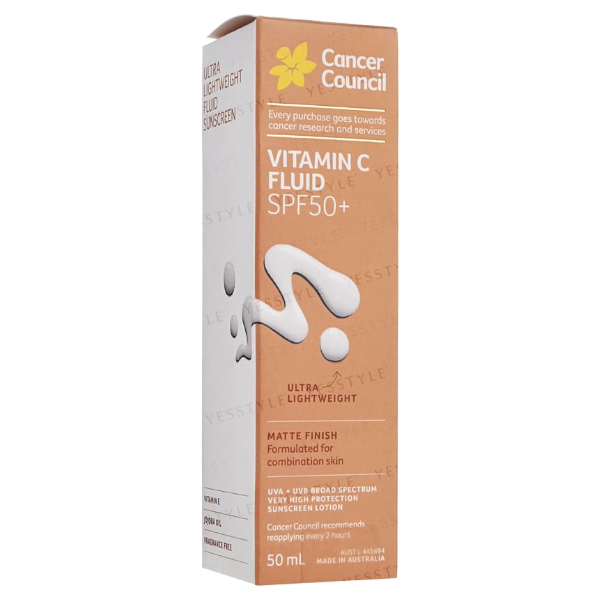 Kankerraad - Vitamine C Fluid Ultra Lichtgewicht Zonnebrandcrème SPF 50+