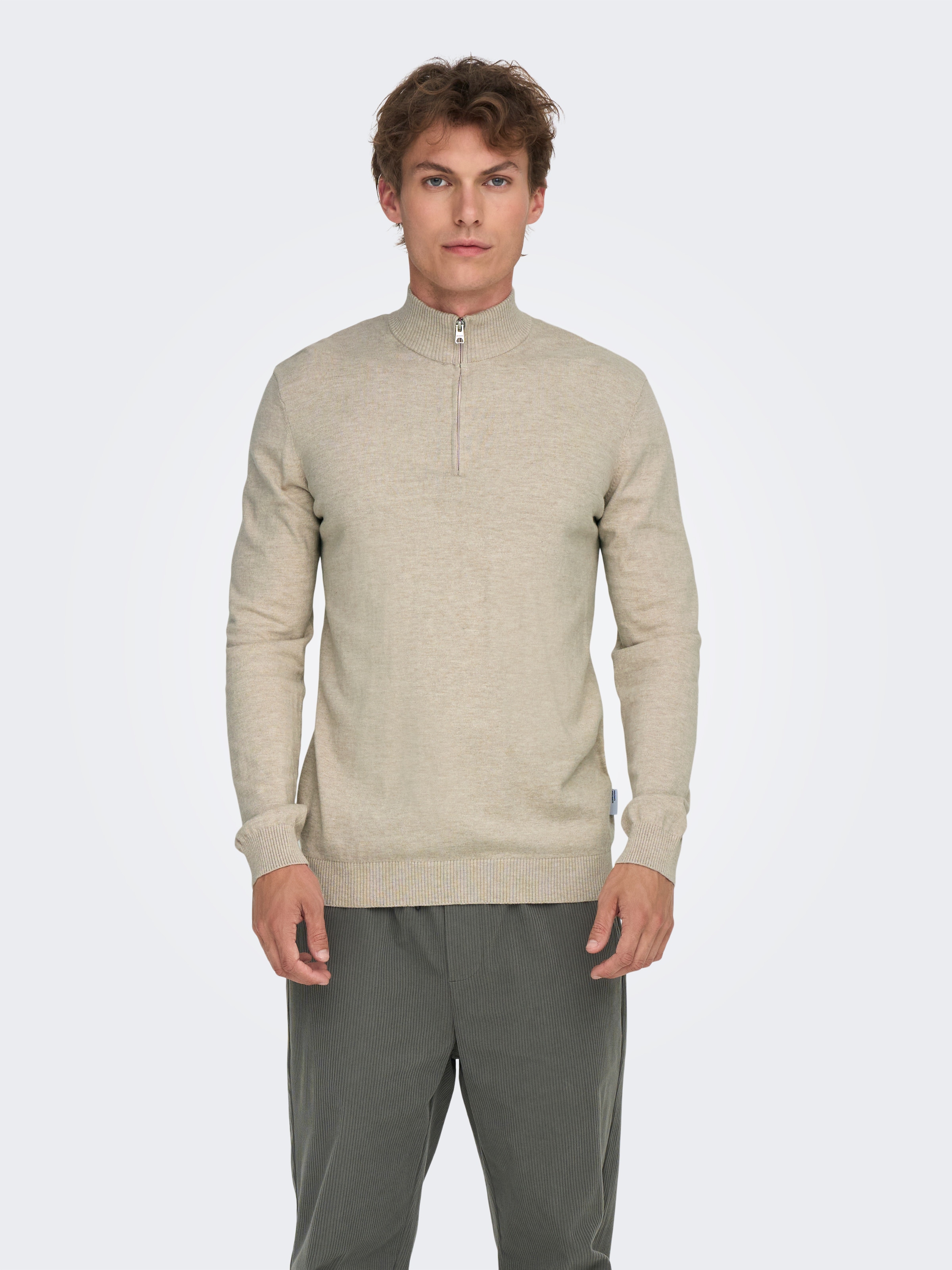ONLY & SONS Troyer »ONSLOUI REG 12 MEL HALF ZIP KNIT NOOS«