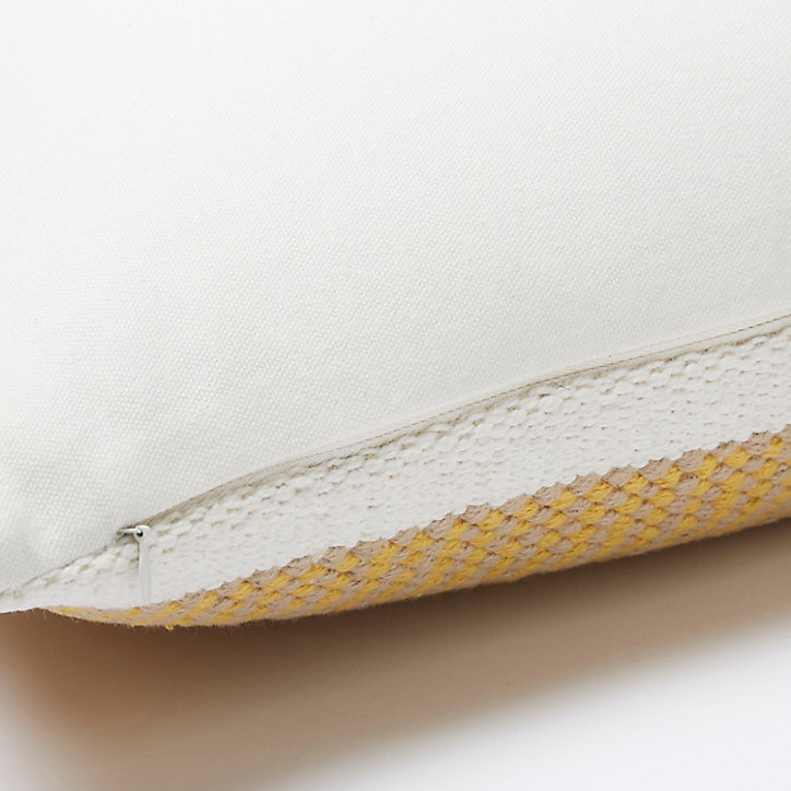 Coussin polyester Sagar jaune L.45 x l.45 cm