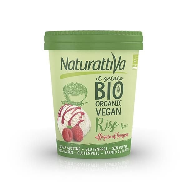 Gelado Vegetal Arroz E Framboesa Bio Sem Glúten