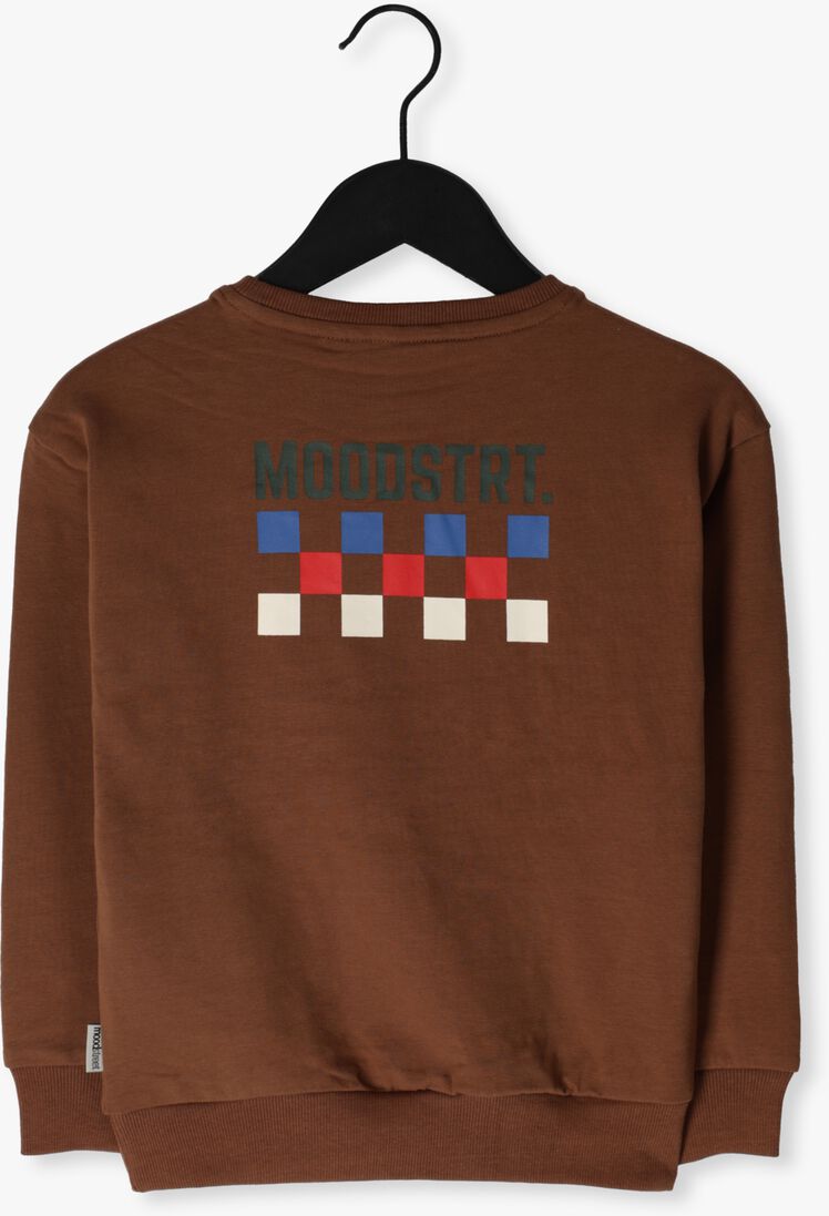 MOODSTREET bruine moodstreet sweater print front and back
