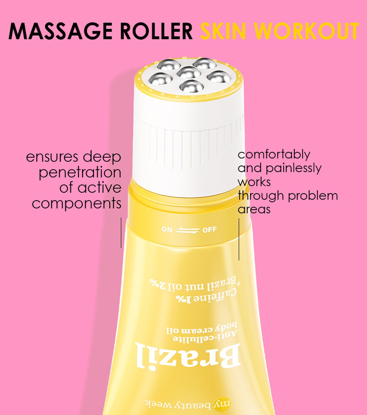 7DAYS - *My Beauty Week* - Óleo-creme roll-on corporal anticelulite - Brazil