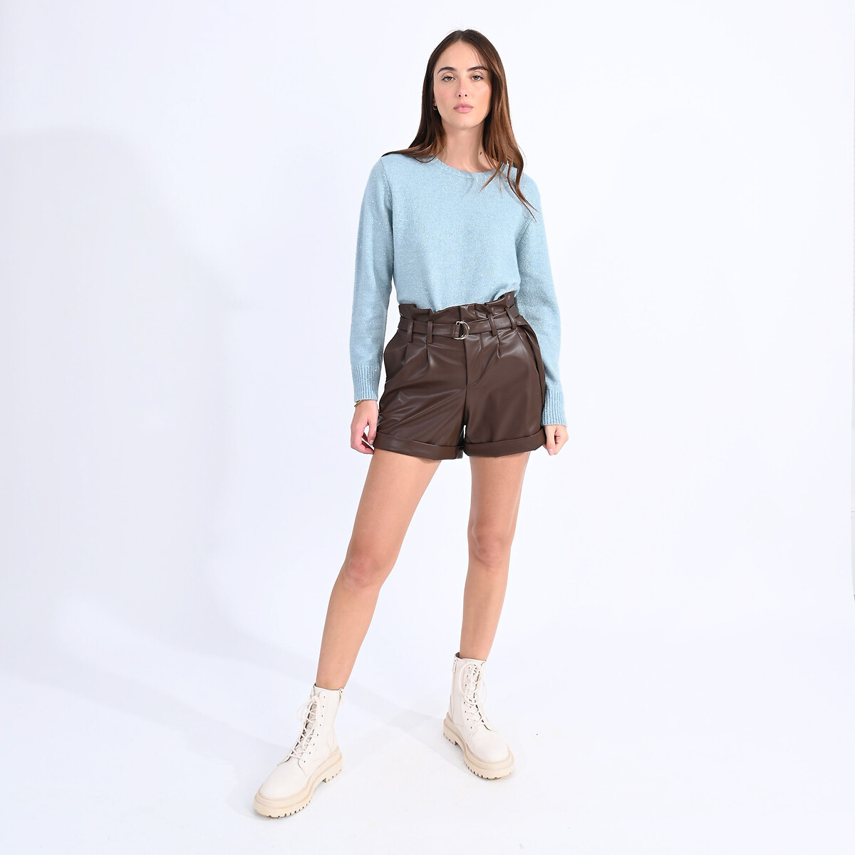 MOLLY BRACKEN<br>Shorts justos com cinto