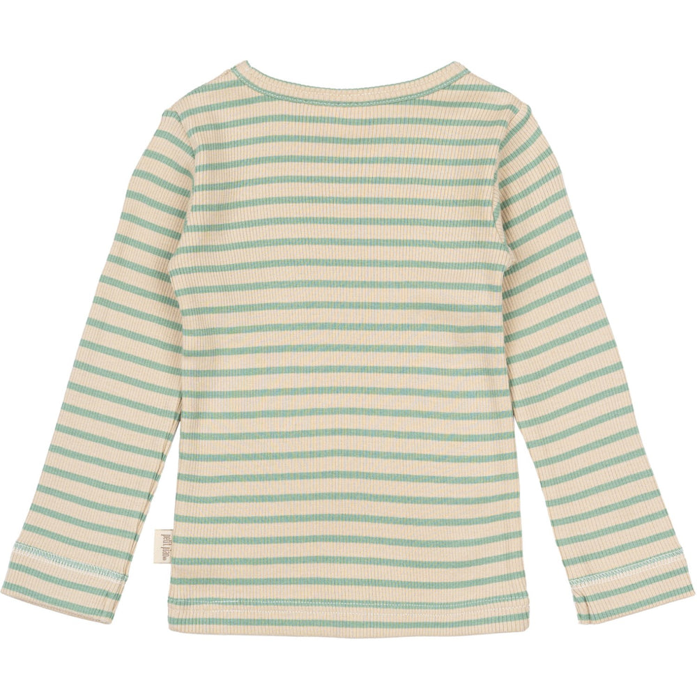 Køb Petit Piao Granite Green/Dark Off White Bluse Modal Striped