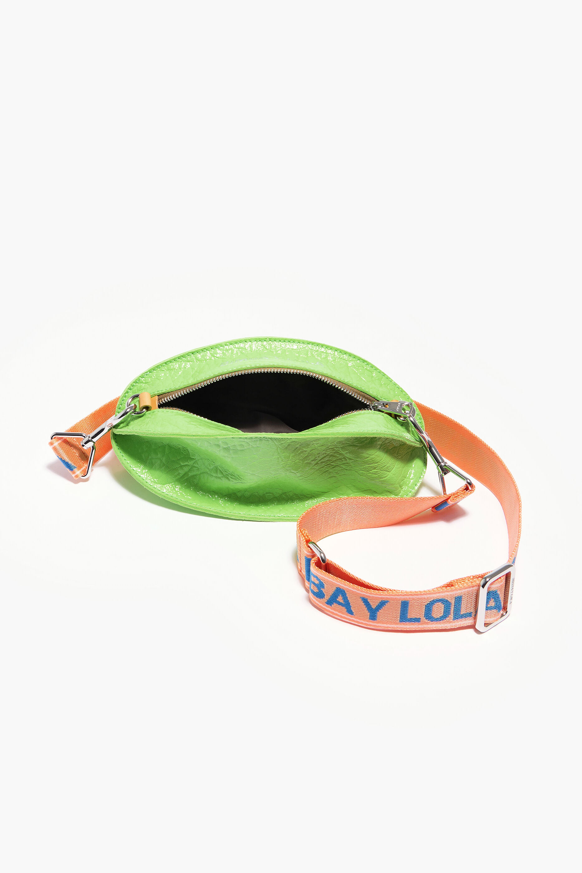 Bolsa Ball Bag S em couro verde neon