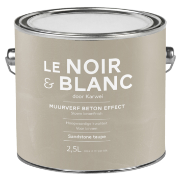 Le Noir & Blanc muurverf betoneffect sandstone taupe 2,5 liter