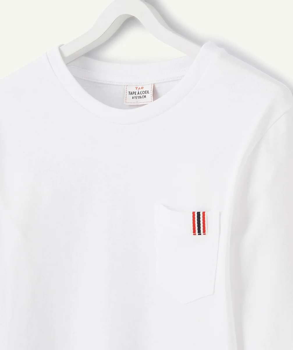 LE T-SHIRT BLANC AVEC POCHE EN COTON BIOLOGIQUE