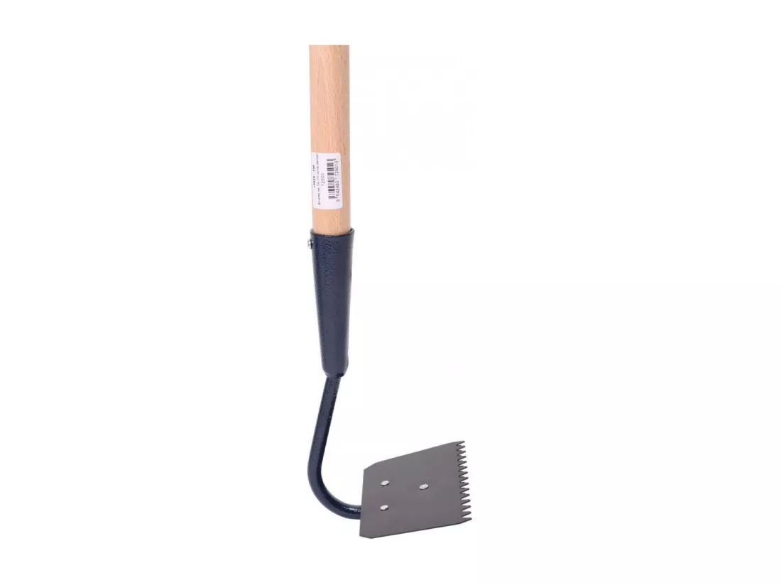 Binette lame dentelée et manche en bois 14 cm