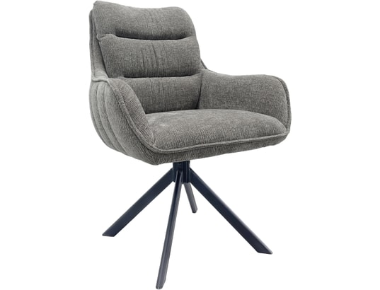 CONCEPT1 - Chaise Lot de 2C. Bonifacio pivotante gris