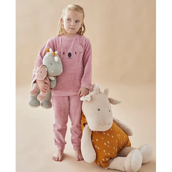 Tiga, Stegi & Ops Peluche large Tiga en Veloudoux et mousseline de coton   Beige/ocre        de               Noukies