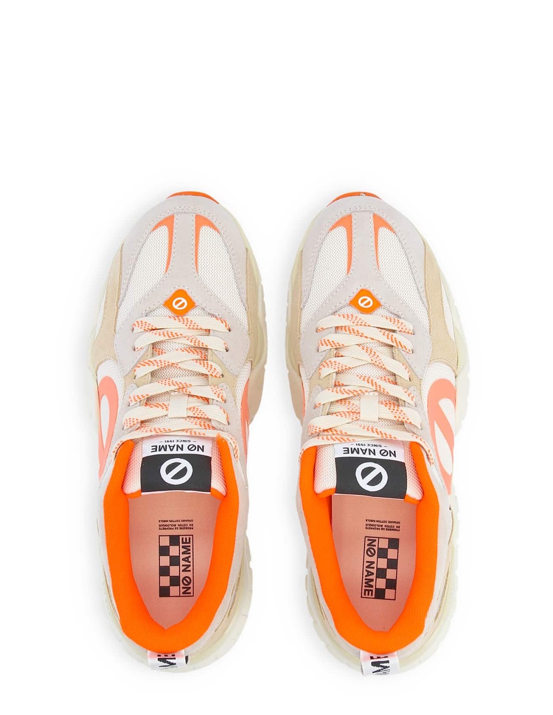 no name Basket de ville Femme krazee runner w Beige/Orange