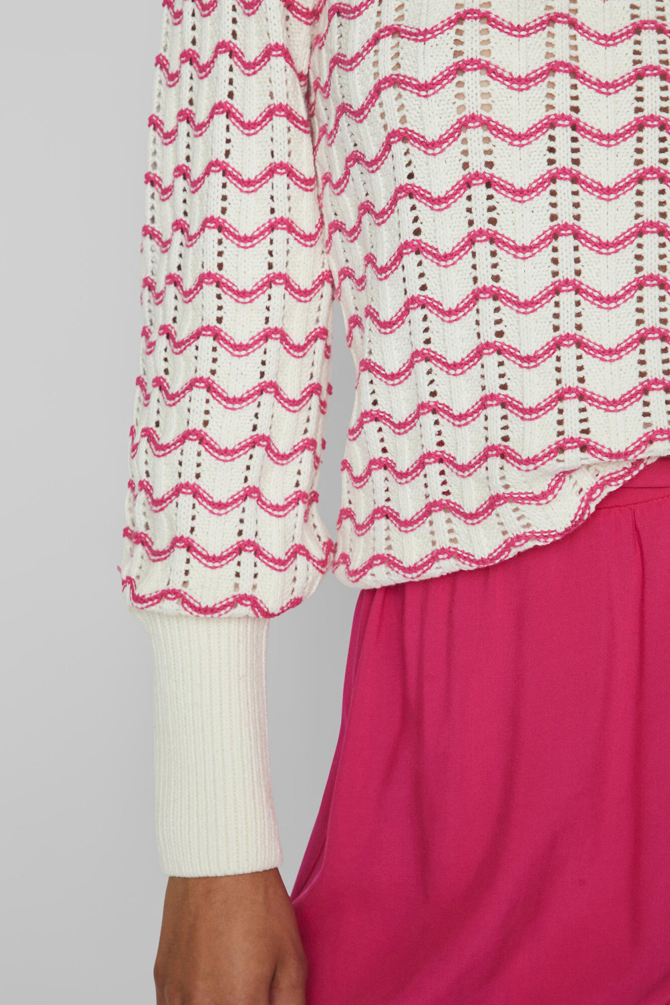 Camisa de malha perfurada - Rosa